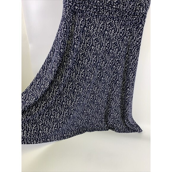 Jessica Howard Navy Blue White Floral Midi Dress Sleeveless Womens XL Fit Flare - Picture 4 of 11
